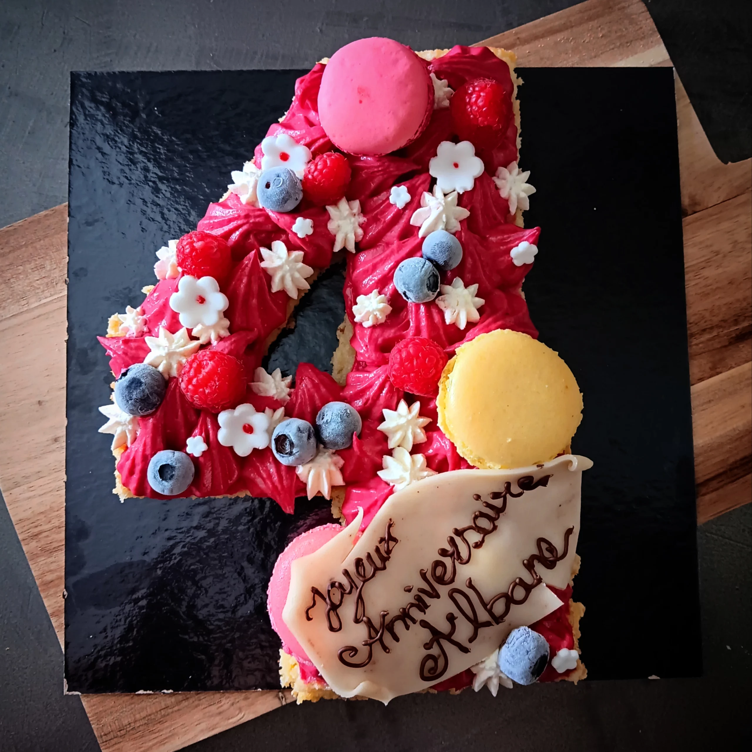 Number cakes framboise 1